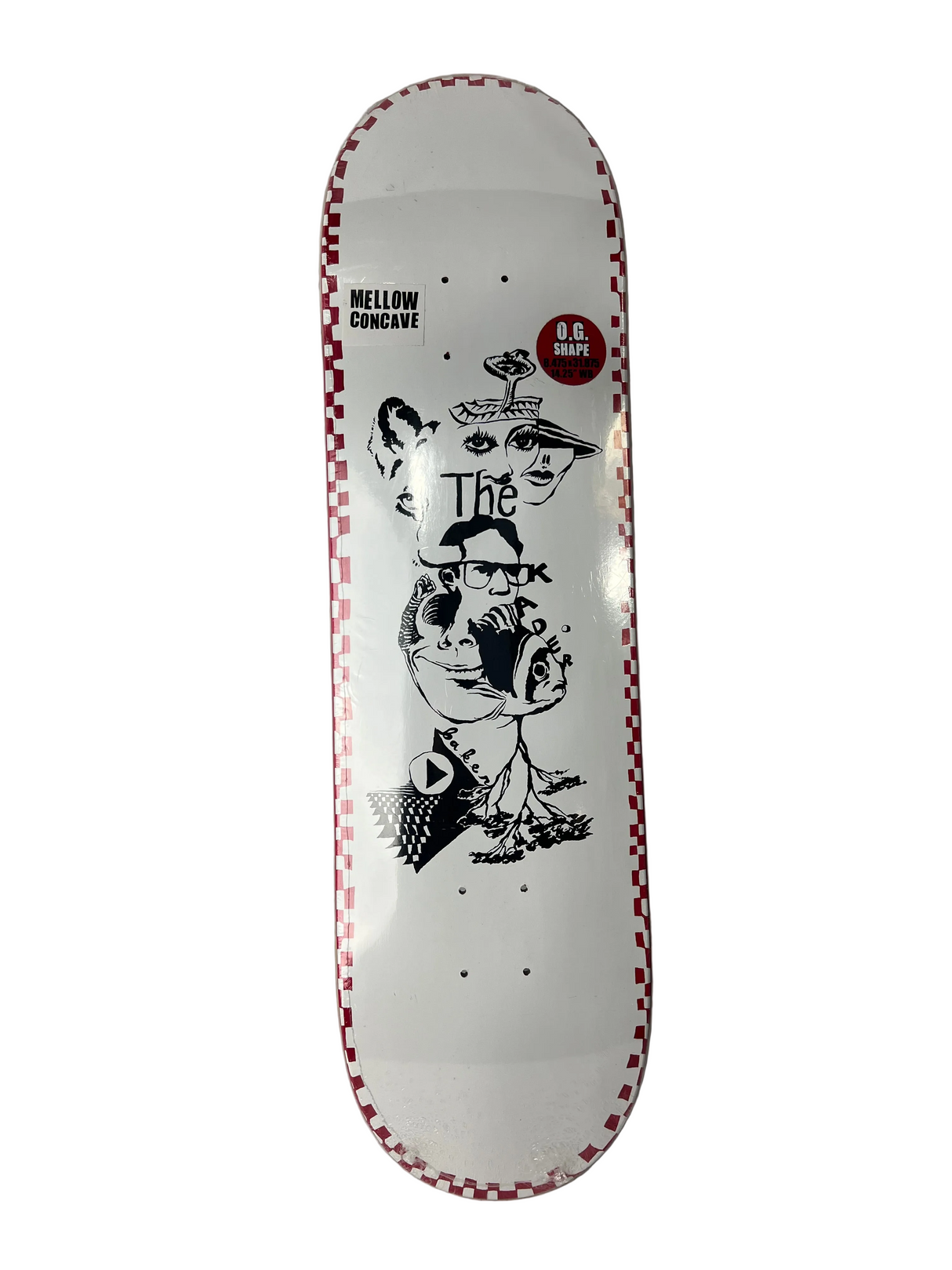 Baker Kevin Spanky Long Daydreams White Red Black Size 8.475" Vintage NOS Deck