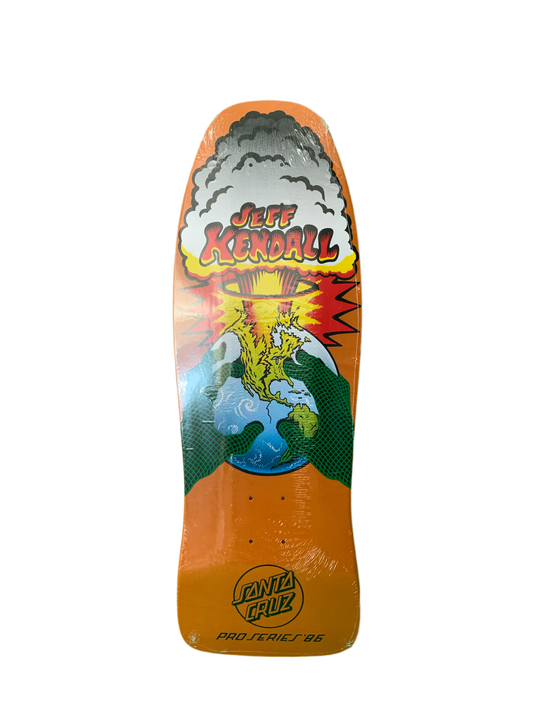 Santa Cruz Jeff Kendall End of the World Orange Fluorescent 10" Reissue Classic Skateboard Deck