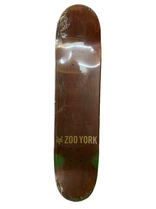 Zoo York Brand Logo Gold/Maroon 7.75" Classic Skateboard Deck