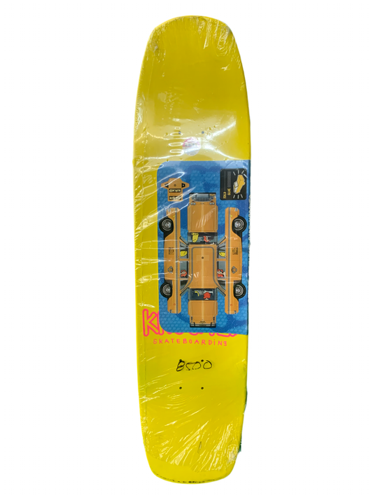 Krooked Get It Strait Yellow 8.5" Classic Skateboard Deck