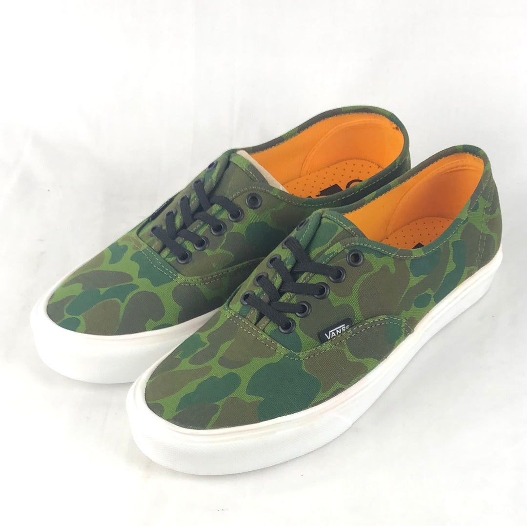 Vans Authentic Lite Camo Green True White U.S. Mens Size 9.5