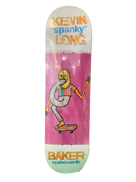 Baker Kevin Spanky Long Skater Art Pink 8.25" Classic Skateboard Deck