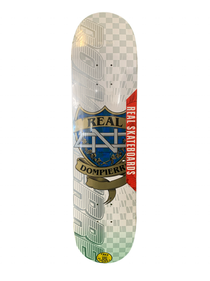 Real Nick Dompierre Repaint White 7.5" Classic Skateboard Deck