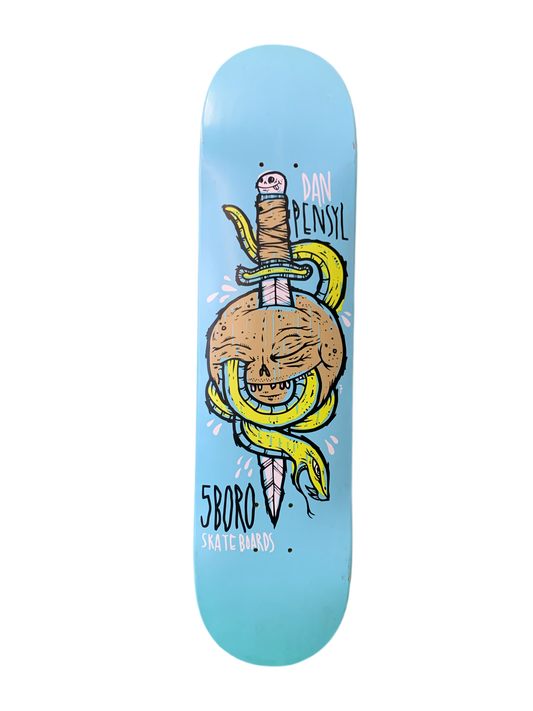 5boro Michael Sieben Dan Pensyl Dagger Head 7.5" Classic Skateboard Deck