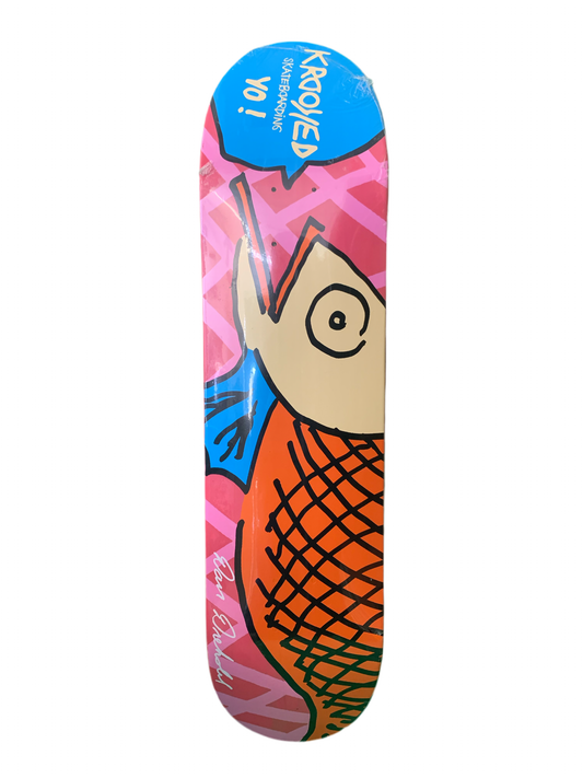 Krooked Dan Drehobl Yo! Fish 7.75" Classic Skateboard Deck