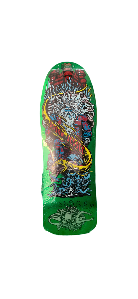 Santa Cruz Jason Jessee Signed Neptune 2 Metallic Green Reissue 10.2" Classic Skateboard Deck