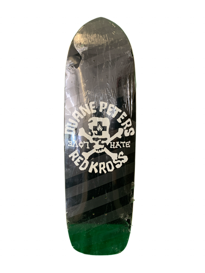 Black Label 2004 Duane Peters Red Kross Black/White 9.5" Classic Skateboard Deck