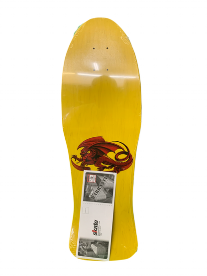 Powell Peralta Powell Steve Caballero Chinese Dragon Yellow 2021 10" Classic Skateboard Deck