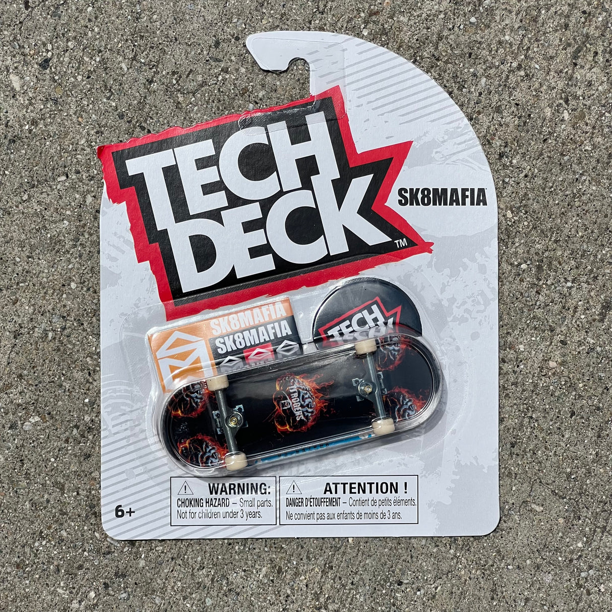 Tech Deck Sk8Mafia TJ Rogers Flame Brain Fingerboard Complete