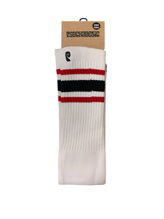 Psockadelic High Times White/Red Socks