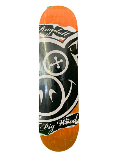 Pig Wood Ragdoll Pig Head 8.1" Classic Skateboard Deck