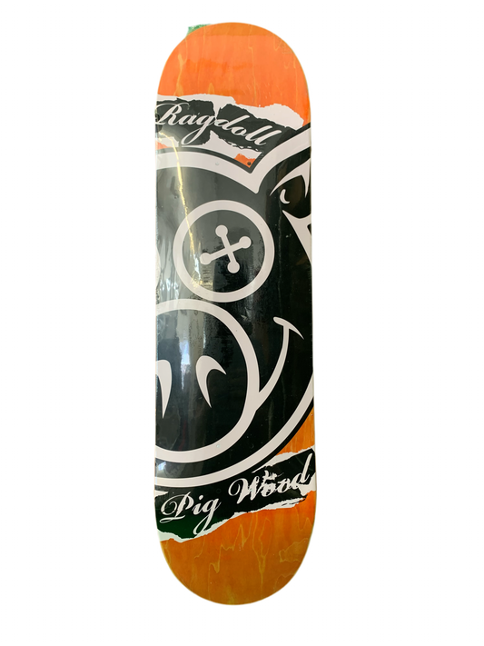 Pig Wood Ragdoll Pig Head 8.1" Classic Skateboard Deck