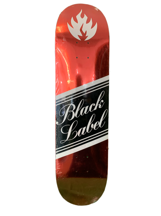 Black Label Top Shelf Red/Black 8.1" Classic Skateboard Deck