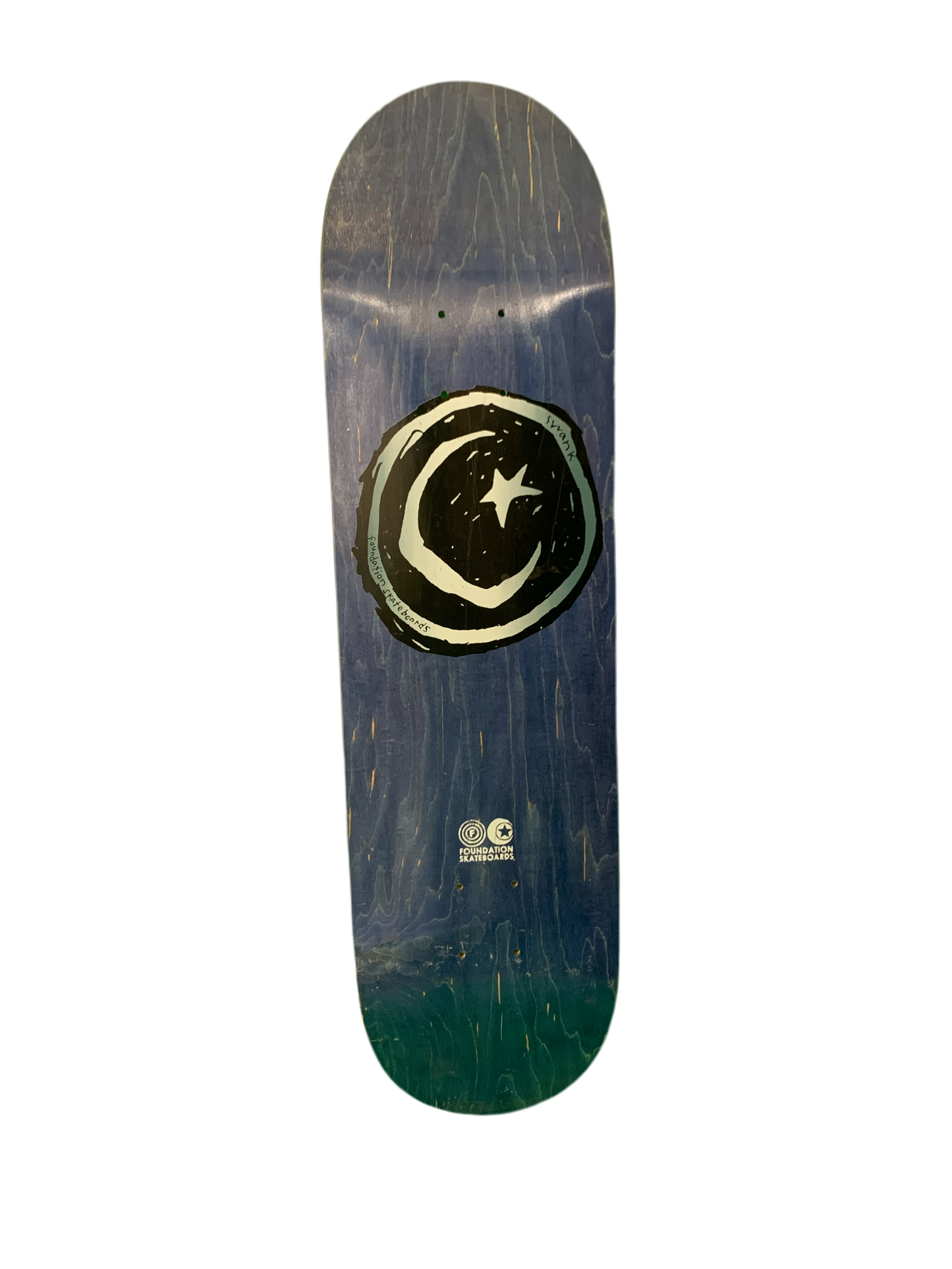 Foundation Star and Moon Modern Concave Blue Stain 8.25" Classic Skateboard Deck