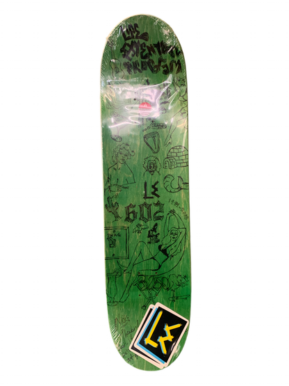 Life Extension Logo Purple/Yellow 8.25" Classic Skateboard Deck