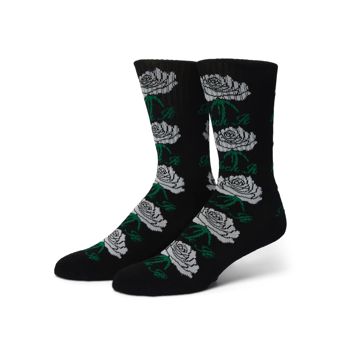HUF Fuck It Rose Black Crew Sock