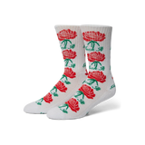 HUF Fuck It Rose White Crew Sock