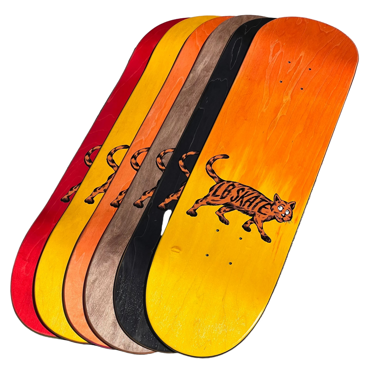 Long Beach Skate Co Alley Cat Assorted Stain Skateboard Deck