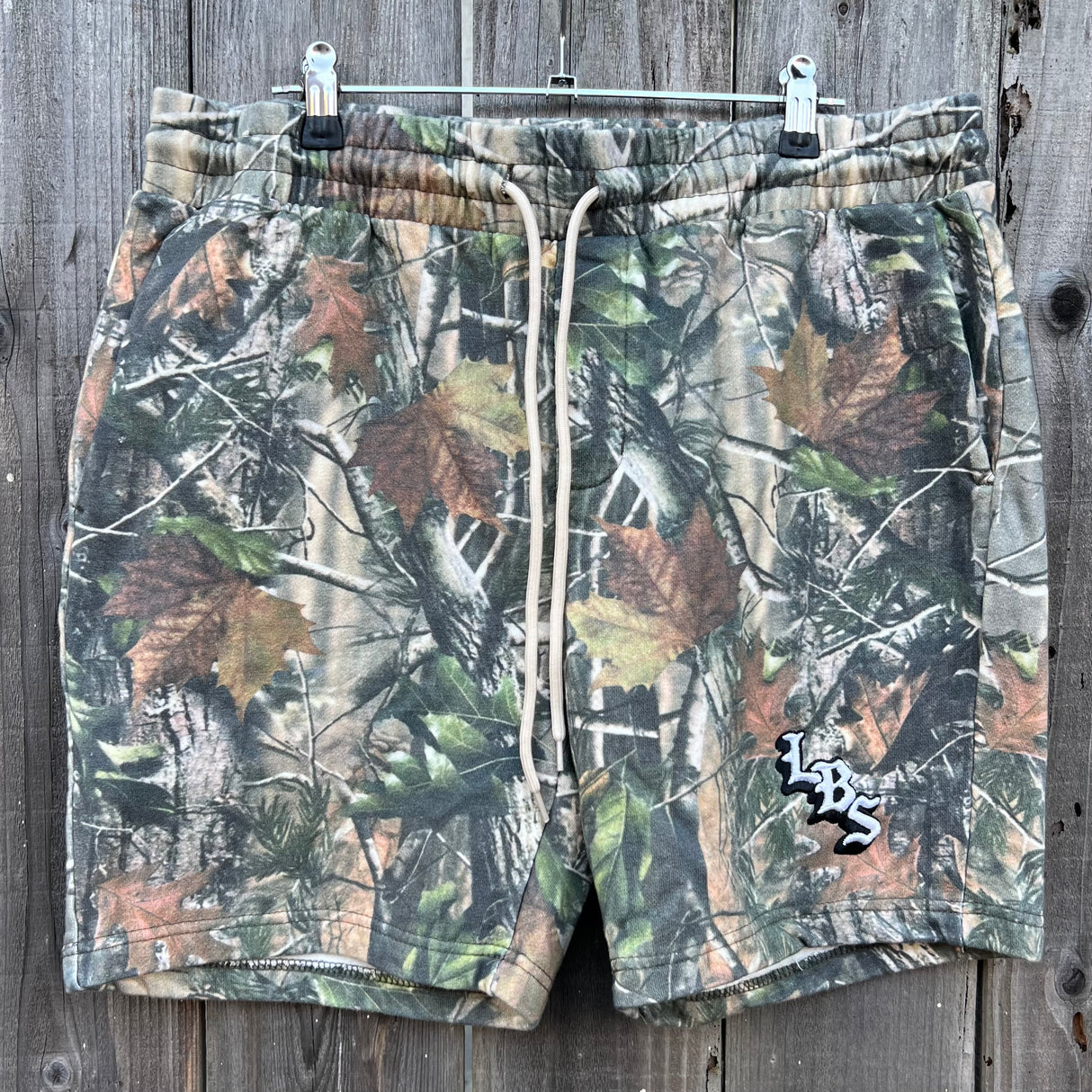 Long Beach Skate Co LBS Long Side Vintage Wood Camo Volley Short