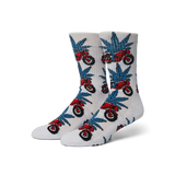 HUF Green Buddy Nitro White Sock