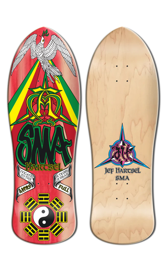 Santa Monica Airlines Series 4 Jef Hartsel Red Stain Bottom 10.5" Skateboard Deck