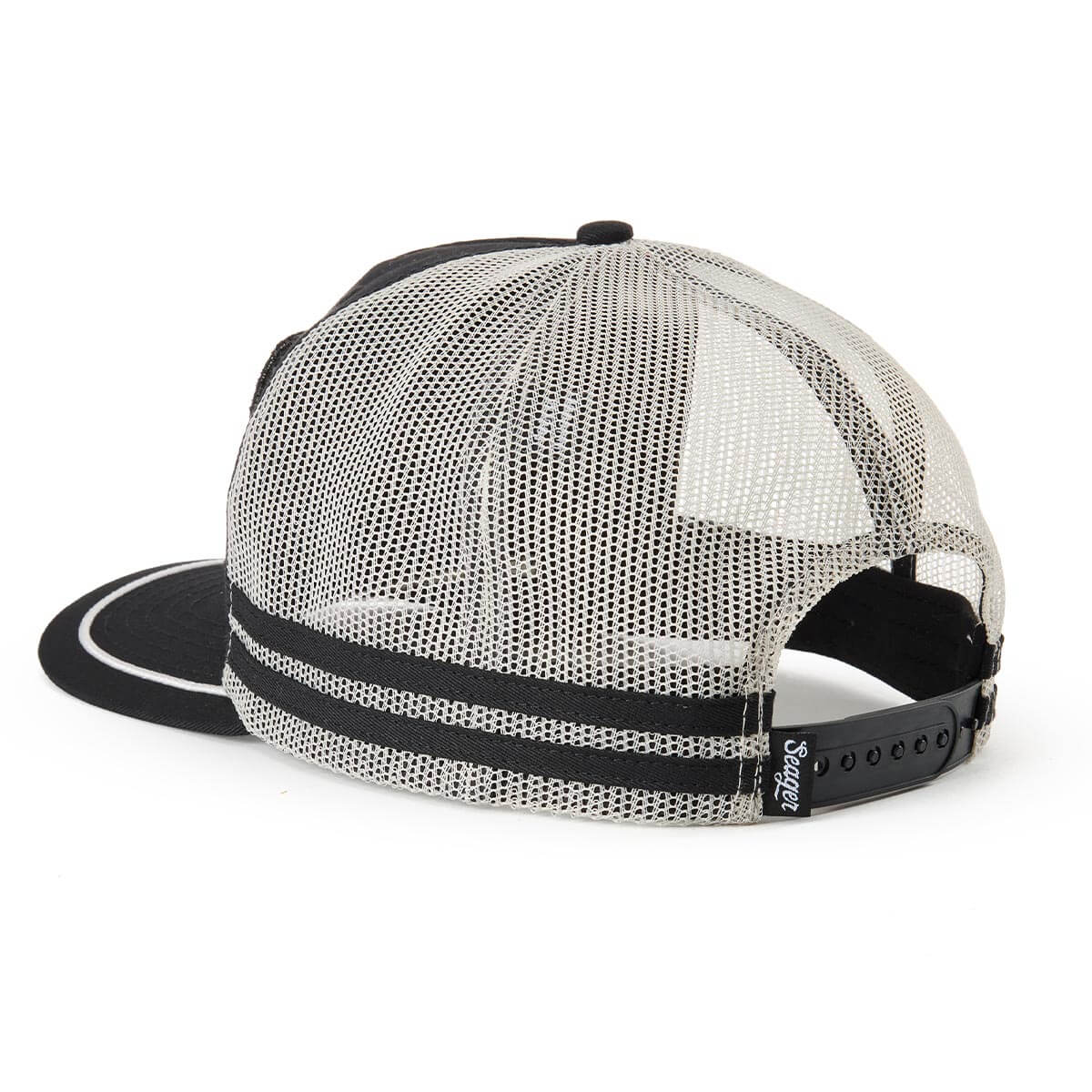 Seager High Noon Black/Cream Trucker Snapback Hat
