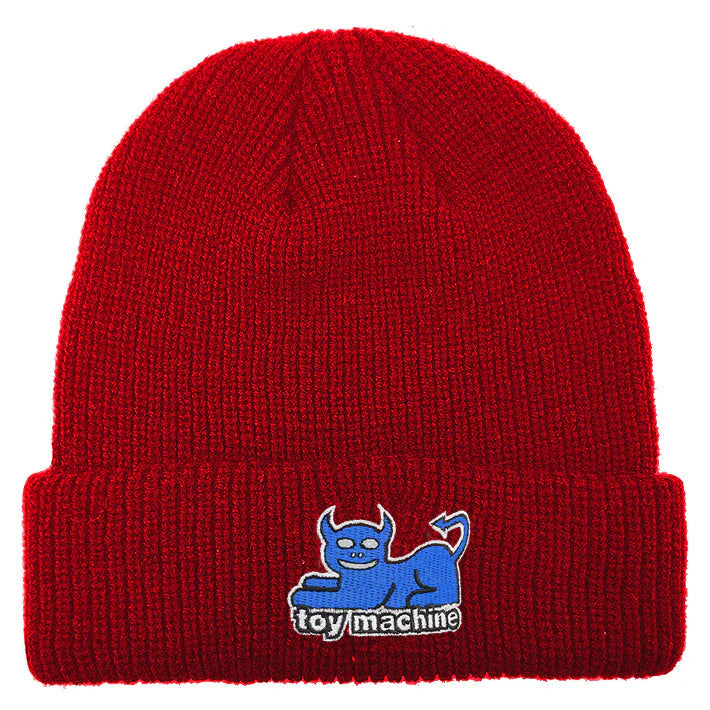 Toy Machine Devil Cat Red Dock Beanie