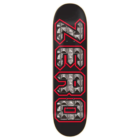 Zero Spike Black Red Silver 8.25" Skateboard Deck