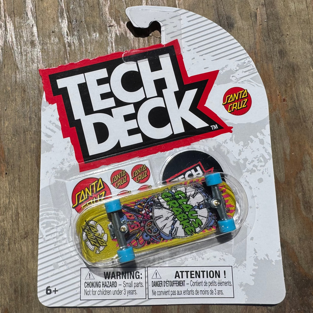 Tech Deck Santa Cruz Claus Grabke Exploding Clock Fingerboard Complete