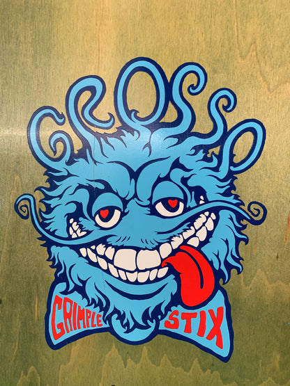 Anti-Hero Jeff Grosso Grimple Stix White 9.25" Shaped Classic Skateboard Deck