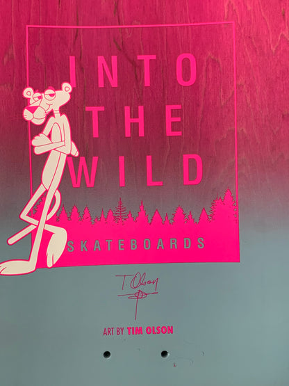 Into the Wild Pink Panther Daclin Pro Model Tim Olson Art 9.9" Classic Skateboard Deck