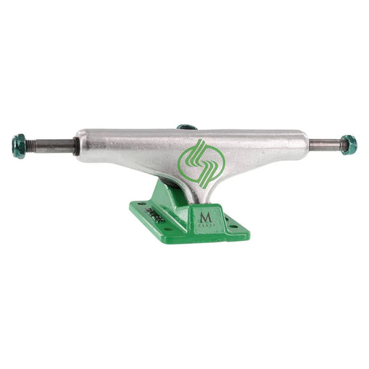 Silver M-Class Hollow Polished Silver Green Trucks