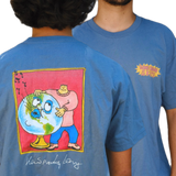 Long Beach Skate Co Postcard From Kevin "Spanky" Long Blue Jean S/s Shirt