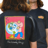 Long Beach Skate Co Postcard From Kevin "Spanky" Long Heather Graphite Black S/s Shirt