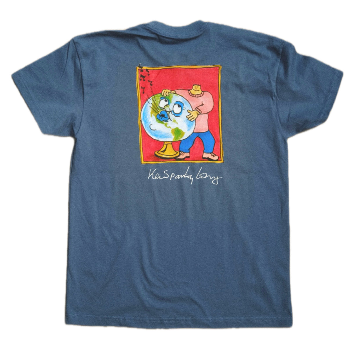 Long Beach Skate Co Postcard From Kevin "Spanky" Long Blue Jean S/s Shirt