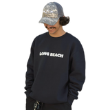 Girl x LB Skate “We OG Long Beach” Navy Crewneck Sweatshirt