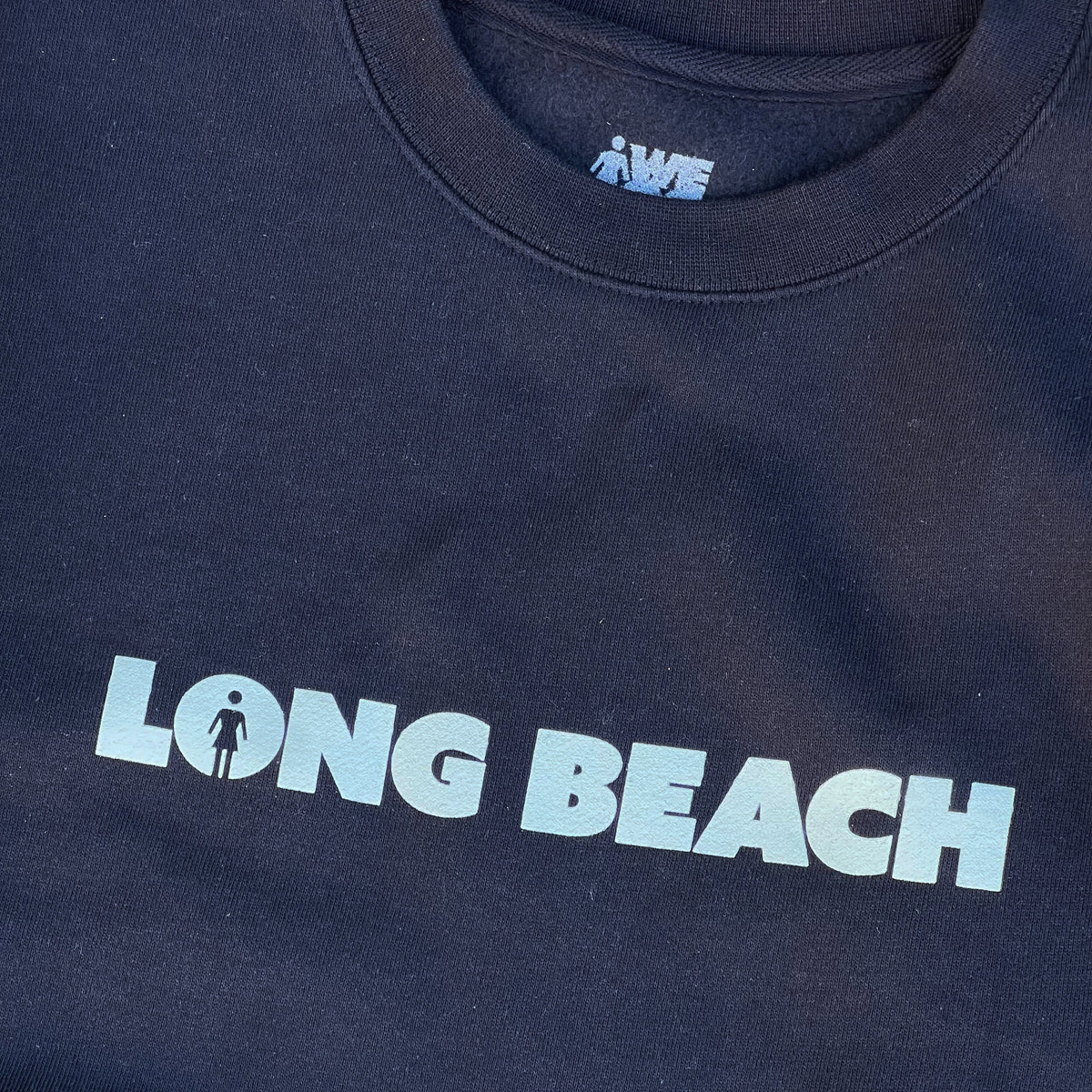 Girl x LB Skate “We OG Long Beach” Navy Crewneck Sweatshirt