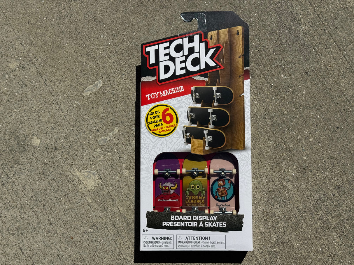 Tech Deck Toy Machine 3-Pack & Board Display Rack