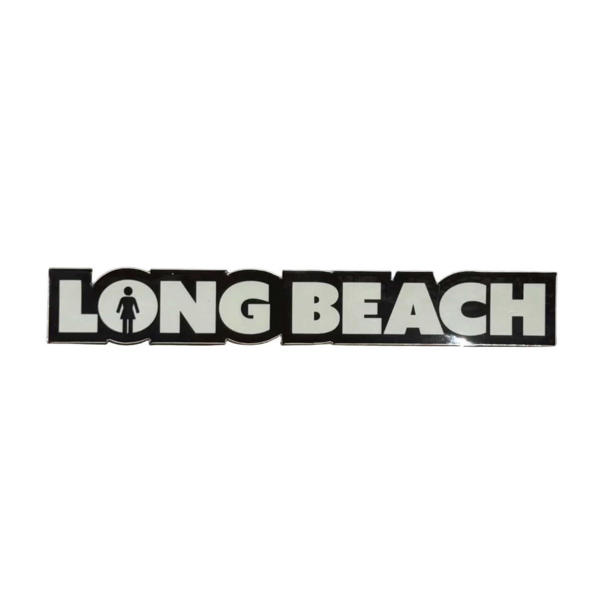 Girl x LB Skate "We OG Long Beach"  Black/Stone Sticker