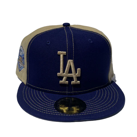 New Era Los Angeles Dodgers OTC Gold Blue Tan Gold Contrast Stitch 59Fifty Fitted Hat