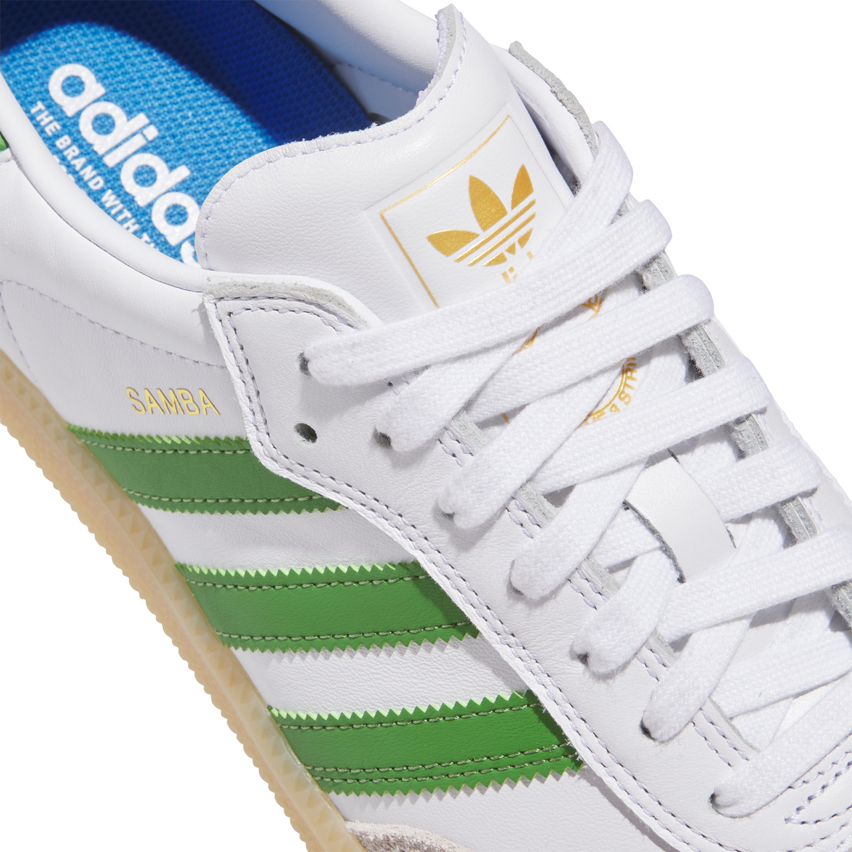 Adidas Samba White Crew Green Gum Shoes