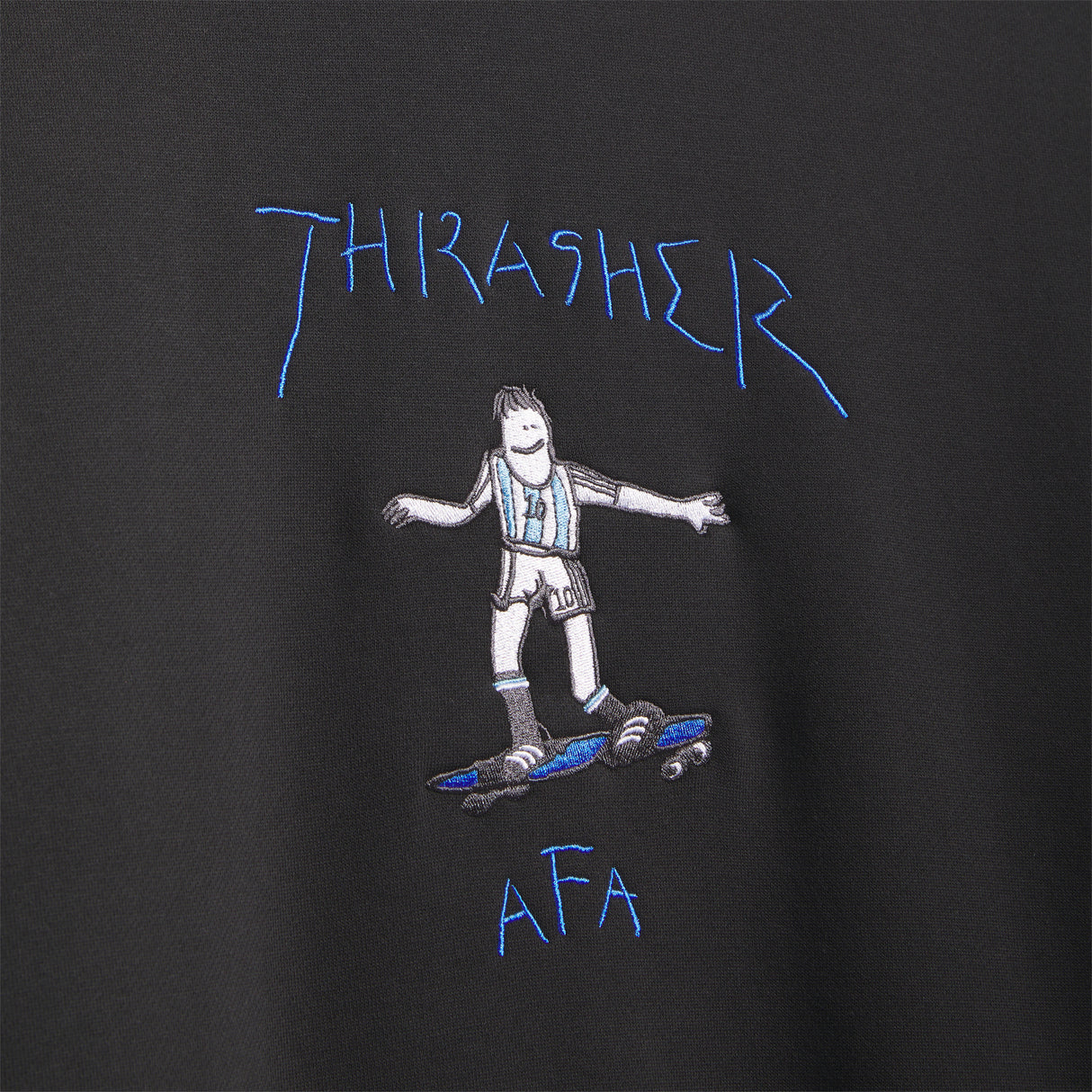 Adidas Skateboarding x Thrasher x AFA Gonz Black Crewneck Sweatshirt