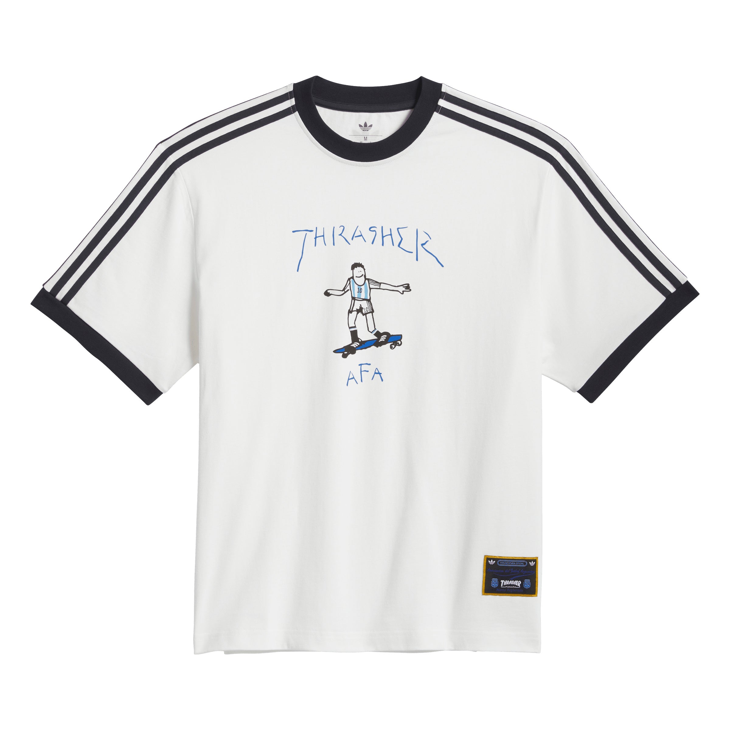 Adidas Skateboarding x Thrasher x AFA Gonz Core White Ringer S/s