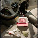 Seager Keep It Country All Mesh Trucker Cream Red Snapback Hat