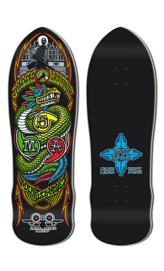 Santa Monica Airlines Series 4 Jesse Martinez Black Dip 9.875" Skateboard Deck