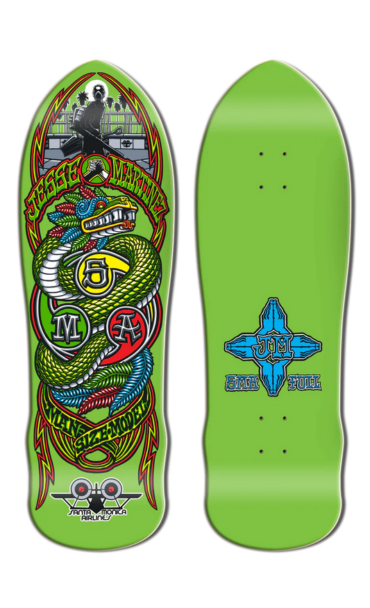 Santa Monica Airlines Series 4 Jesse Martinez Green Dip 9.875" Skateboard Deck