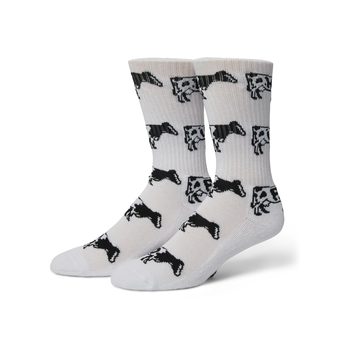 HUF Moo White Crew Sock