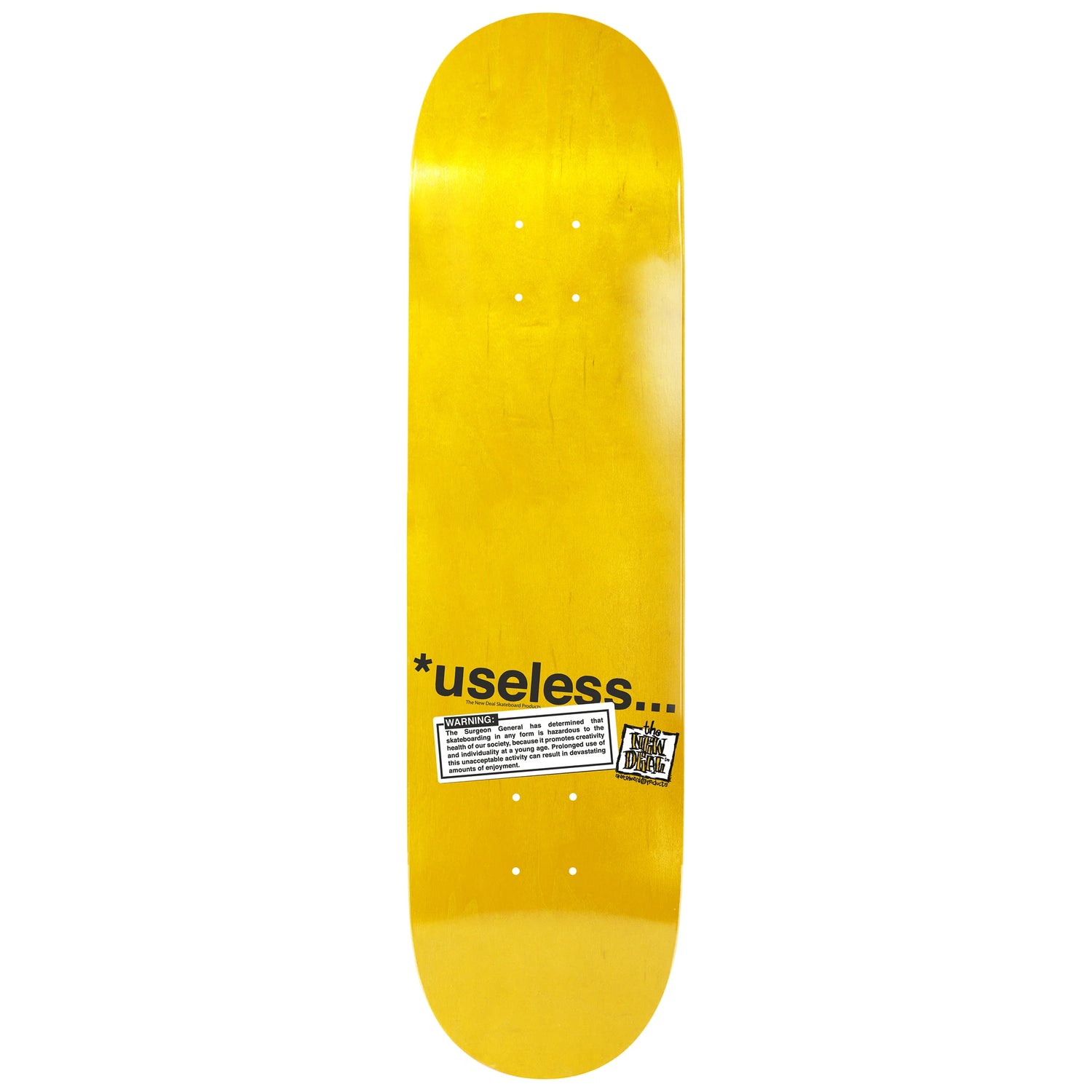 New Deal Useless Wooden Toys PAL Skateboard Deck