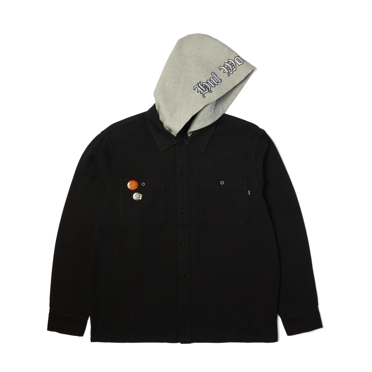 HUF Olympia Black Hooded Overshirt