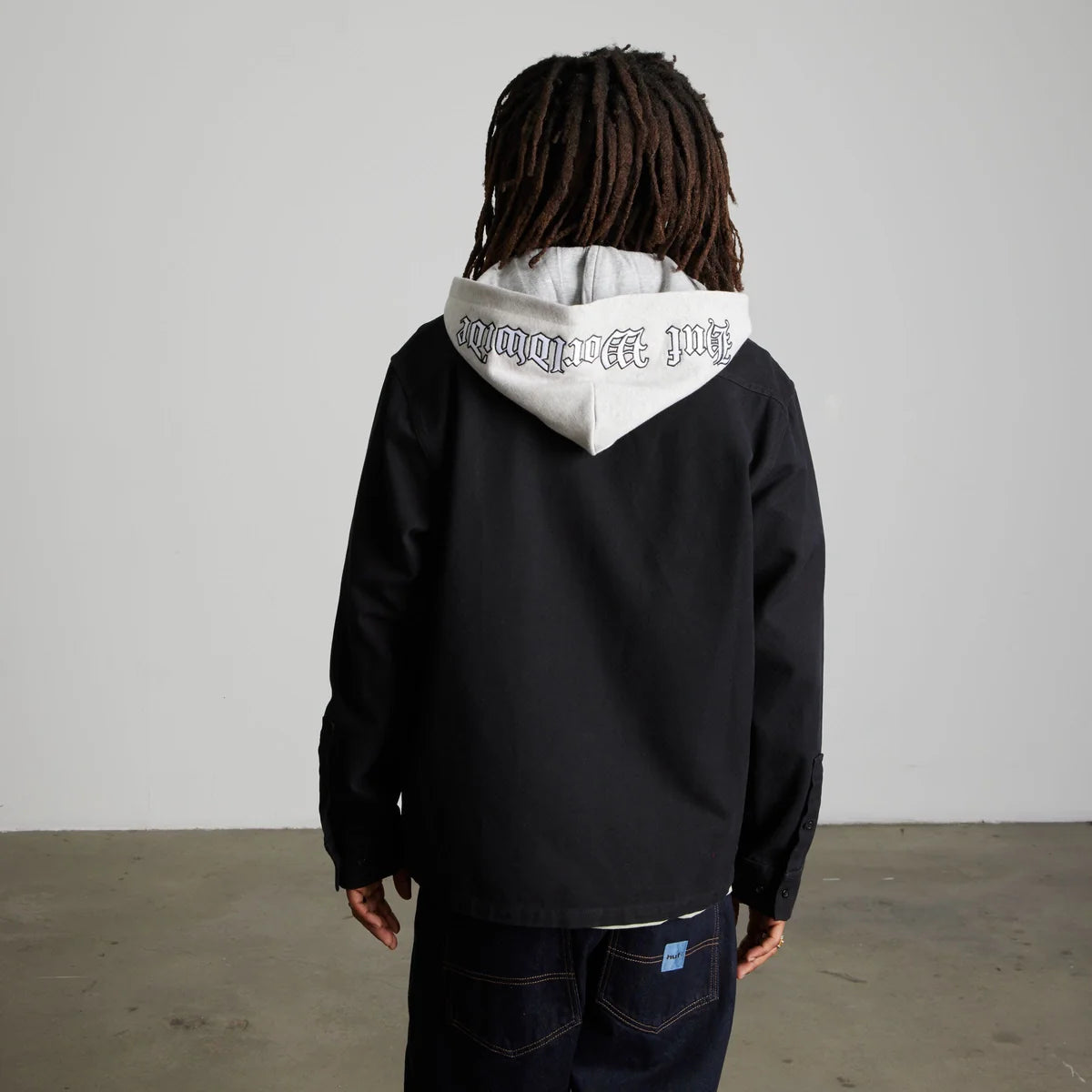 HUF Olympia Black Hooded Overshirt